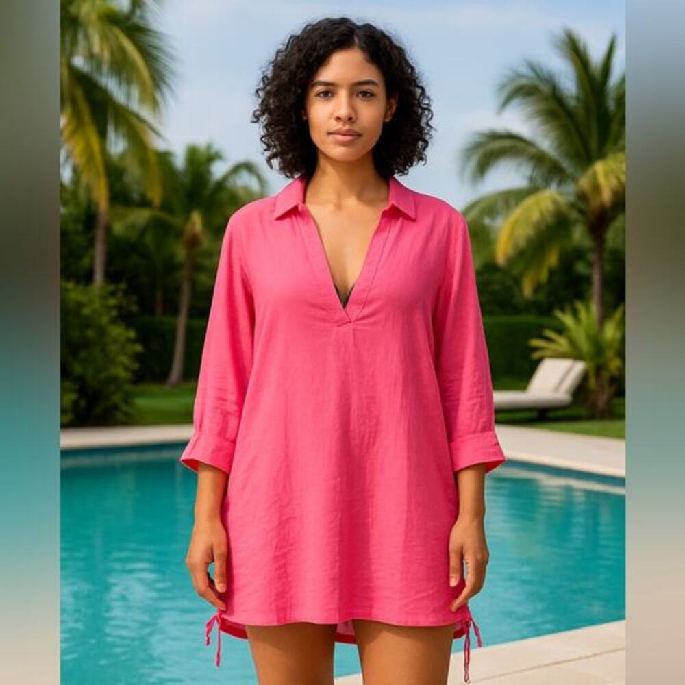 J Crewโ Cotton Tunic Cover-Up Side Ties